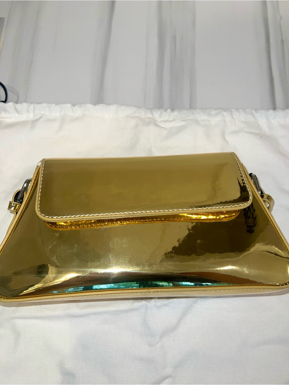 REE PROJECTS Gold Patent Leather Purse -Clutch or Crossbody-NWOT- GREAT DEAL🌟